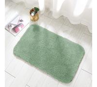 Super Absorbent Non-Slip Microfiber Bath Mat for Bathroom Shower Kitchen Entryway - Green (110 x 60 cm) - Soft Quick-Drying Machine Washable