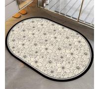 Super Absorbent NonSlip Bath Mat 90x150cm Microfiber Bathroom & Kitchen Rug Vintage Stone Design Machine Washable Ideal for Home Decor