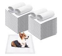 Super Absorbent Puppy Training Pads - 60x45cm Disposable Dog Toilet Mats - Leak-Proof, Odour Control, Quick-Dry, Ideal for House Training, Crates, Travel, Senior Pets - 50/100/200 Pack (50)