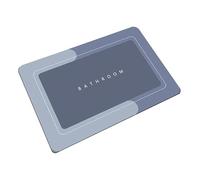 Super Absorbent Quick Drying Bathroom Mat, Floor Mat for Home, Rubber Non-slip Bottom, Easy to Clean, Simple Bathroom Door Mat, Shower Mat (Blue)