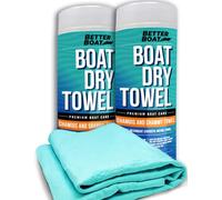 Super Absorbent Towels Drying Chamois Cloth Synthetic Smooth Boat Cooling Towel Shammy Towel for Car Drying Towel Marine Grade Car Towel Cleaning Supplies Wash Chamois Towel Dry PVA Dry 2 PK