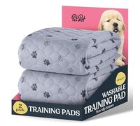 Super Absorbent Washable Pee Pads for Dogs - 2-Pack Superior Reusable Puppy Pads Pet Training Pads -100% Waterproof Dog Pee Pad Protects Against Urine Leakage Non-Slip Grip Prevents Slipping& Bunching