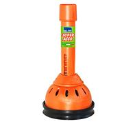 Super ASCO Plunger, Spring Sink Drainer, Double Action: Suction and Compression, Spring Plunger with Durable PVC Handle, Colour: Orange, Indestructible Plunger, Art. 101
