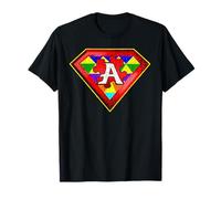 Super Autism Disability Awareness Superhero Puzzle Logo T-Shirt