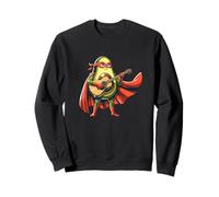 Super Avocado Hero With Guitar Music Funny Food Sweatshirt