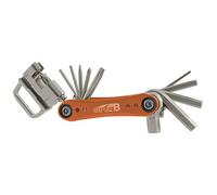 SUPER-B Unisex's TB-FD 40 Tool Spanner Multi-Function Foldable 17 with Chain Cutter, Orange anodised