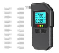 Super Barley Breathalysers, Professional Alcohol Tester Breathalyzer with LCD Display, Digital Personal Breathalyser Breath Tester for Drink Driving UK Home Personal Use with 20 Mouthpieces