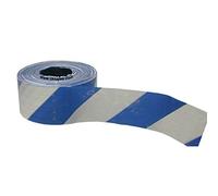 SUPER barrier tape - extra-strong, high-tensile strength - Blue & White (75mm x 500M) - hazard warning cordon barricade tape - superstrong non-adhesive high-strength plastic