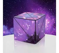 Super Beautiful Aurora Infinity Shape Shifting Cube Travel Party Filler Christmas Birthday Gifts Over 70 Shapes Turning 3D Puzzle (Purple Color)