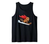 Super Beaver Snowboard Hero Mountain Snow Rider Tank Top