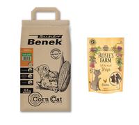 Super Benek Corn Cat Clumping Litter Multibuys 3 x 7 Litres - Fresh Grass