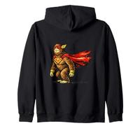 Super Bigfoot Hero Retro Comic Funny Vintage Zip Hoodie