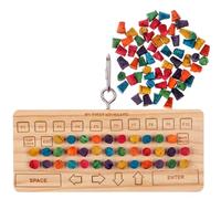 Super Bird Creations SB1225 Birdie Keyboard Bird Toy - Hardwood Keyboard Base with Chewable Corks - Versatile Parrot Training Toy for Foraging Fun for Cockatiel Parakeet - Ideal for Small/Medium Birds