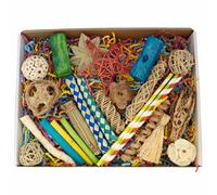 Super Bird Creations SB1237 Foraging Fun Box Bird Toys - Activity Kit with 30+ Pieces Bird-Safe Toys - Enrichment Toys for Ringnecks, Medium Conures, Canary and Parrots - Ideal for Medium Bird Size
