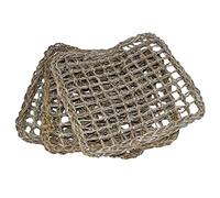 Super Bird Creations SB50002 Seagrass Mat for Cage Decor, Pet Enrichment and Boredom Relief - Versatile Toy-Making Base - Ideal for Parrots - Small to Large Birds & Reptiles - 7"x7" (3 Pack)