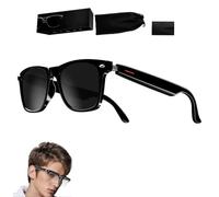 Super Black Technology Smart Wireless Headphone Sunglasses, Open Ear Speaker with Super Tech, Real-Time Translation, Hands-Free Music/Calls, for Travelers Tech Lovers (Black,Full frame)