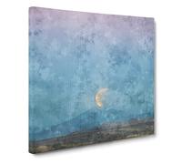 Super Blue Blood Moon Eclipse Canvas Print | Gallery Wrapped 30mm Frame Wall Art | 20x20 inches | Ready to Hang | Modern Space Picture | Living Room Bedroom Lounge Office