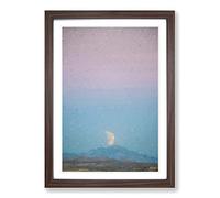 Super Blue Blood Moon Eclipse in Abstract Framed Print | A2 Walnut Framed Wall Art | Ready to Hang | Abstract Space Picture | Living Room Bedroom Lounge Office