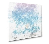 Super Blue Blood Moon Eclipse Watercolour Canvas Print | Gallery Wrapped 30mm Frame Wall Art | 14x14 inches | Ready to Hang | Modern Space Picture | Living Room Bedroom Lounge Office