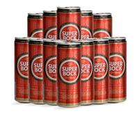 Super Bock Portuguese Lager | 4.7% ABV | Imported Beer | 500ml cans | Beer hamper (Pack of 12)