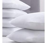 Super Bounceback Hollowfibre Filled Pack of 6 Basic Pillows - Neck Pillow For Sleeping Soft & Smooth Hotel Quality Premium Hypoallergenic & Supportive Bed Pillows (6)
