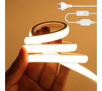 Super Bright 14m LED COB Strip 220V IP65 Waterproof 288 LEDs m Warm White 3000K Flexible and Cuttable Every 50cm CRI90+ for High Color Accuracy