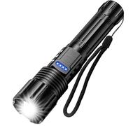 Super Bright Handheld Flashlight - 20W High Lumens Rechargeable LED Flashlight for Camping, Emergencies, and Home Use