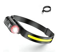 Super Bright Head Torch with 2026 Motion Sensor, 28H Runtime & 300° Wide Beam - Rechargeable, Waterproof & Lightweight Headlamp for Adults, Hands-Free Camping, Running, Fishing, Hiking and Cycling