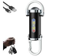 Super Bright Mini Keychain Flashlight, Portable Rechargeable Type-C USB LED Light, Waterproof Design Multiple Lighting Modes, Portable Light Source Function for Camping Hiking (B#)