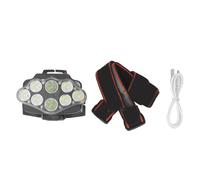 Super Bright Night Fishing Headlamp USB Charging Lightweight ABS Plastic 2000mah