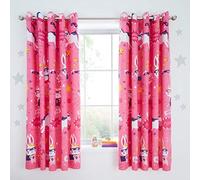 Super Bunny Easy Care 66x72 Inch Eyelet Curtains Pink