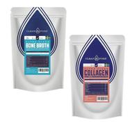 Super Cal Bone Broth Powder 400g (40+ Servings) & Bovine Collagen Peptides 400g Bundle | Grass-Fed Beef (Sweden) | UK’s Lab-Tested Protein Supplements for Men & Women | No Added