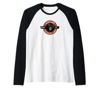 Super Cat Black Cat Indian Motorcycle Retro Cool Raglan Baseball Tee
