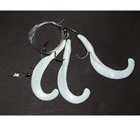 SUPER CATCH GHOST GRUB RIG LURE 3 x 6/0 HOOK BOAT WRECK BASS COD SEA FISHING