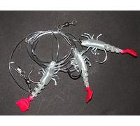 SUPER CATCH PRAWN SHAD RIG LURE 3 x 6/0 HOOK BOAT BASS COD SEA FISHING LINE CLIP