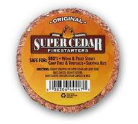 Super Cedar Firestarters - 36-Pack fire lighters, Starts up to 144 Fires, Burns Cleaner, Hotter & Lasts up to 30 Minutes, one Match Lighting, Environmentally Friendly Design