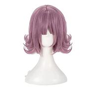 Super Chiaki Nanami Cosplay Wig Ash Pink Heat Resistant Synthetic Hair Wig + Wig Cap
