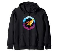 Super Chick Retro Design Zip Hoodie