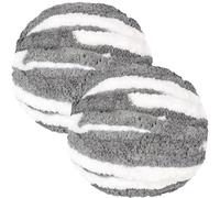Super Chunky Yarn 250g x 2 Balls - Jumbo Tubular Wool for Hand Knitting & Crochet, Gradient White Thick Chenille Yarn for Baby Blankets, Throws, Hats, Scarves & Home Crafts for Beginners & Crafters