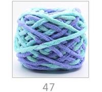 Super Chunky Yarn,Crochet Yarn 1Pc 100g Velvet Hand Knitting Yarn Polyester Crochet Knit Scarf Slipper Hat line Cushion Doll Slippers Threads(47 Blue Purple)