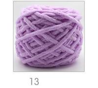 Super Chunky Yarn,Crochet Yarn 1Pc 100g Velvet Hand Knitting Yarn Polyester Crochet Knit Scarf Slipper Hat line Cushion Doll Slippers Threads(13 Light Purple)
