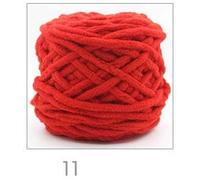 Super Chunky Yarn,Crochet Yarn 1Pc 100g Velvet Hand Knitting Yarn Polyester Crochet Knit Scarf Slipper Hat line Cushion Doll Slippers Threads(11 red)