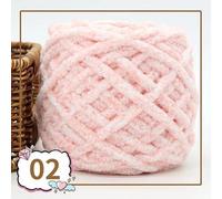 Super Chunky Yarn,Crochet Yarn 2PCS 100g Colorful Velvet Yarn for Hand Knitting Crochet Chenille Thick line Crocheting Slipper Bag amigurumi Blanket Thread(02)