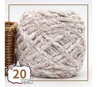 Super Chunky Yarn,Crochet Yarn 2PCS 100g Colorful Velvet Yarn for Hand Knitting Crochet Chenille Thick line Crocheting Slipper Bag amigurumi Blanket Thread(20)