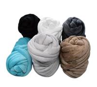 Super Chunky Yarn,Crochet Yarn 2pcs Giant Soft Chunky Yarn - Thread for Handmade DIY Throw Blankets Cushions, Pillows, Arm Knitting, Very 500g(04)