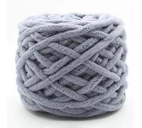 Super Chunky Yarn,Crochet Yarn 40M Knitting Yarn Sweater Soft Ice Strip Line Cotton Scarf Hat Cushion Doll DIY Hand Coarse Yarns Black/White/Yellow(Light Gray 100g)