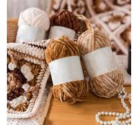 Super Chunky Yarn,Crochet Yarn 5pcs X100g Yarn Soft Velvet for Knit and Crochet Threads for Sweater Scarf Blankets(Mix A)