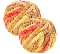 Super Chunky Yarn Wool for Hand Knitting 250g x 2 Balls - 2CM Thick Soft Chenille Jumbo Yarn Finger Knitting Wool for DIY Making Handmade Bags Hats Baby Blankets Pillow Cushion Cat Bed Scarf Gift