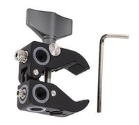 Super Clamp | 43mm Aluminum Alloy Camera Clamp for Photography/Video/Studio | 1/4 & 3/8 Inch Screw Holes with Secure Grip