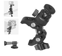 Super Clamp Camera Mount with 360° Ball Head, Action Camera Adapter, 1/4"-3/8" Thread, 6.6 LB/3 KG Load-Bearing Motorcycle Bike Bicycle Pole Tube Tripod Desk Camera Mount for Light Insta360 DSLR